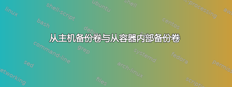 从主机备份卷与从容器内部备份卷