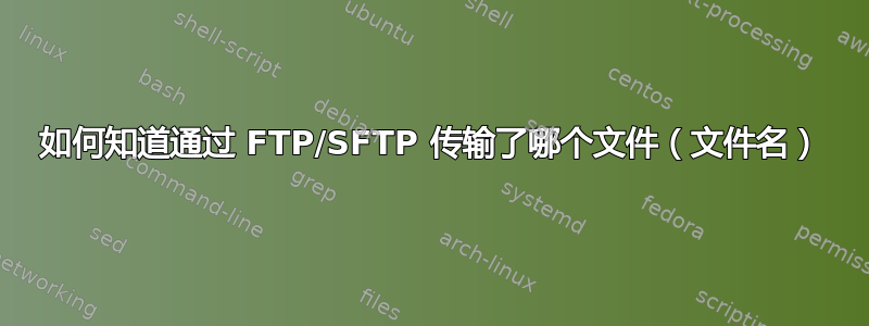 如何知道通过 FTP/SFTP 传输了哪个文件（文件名）