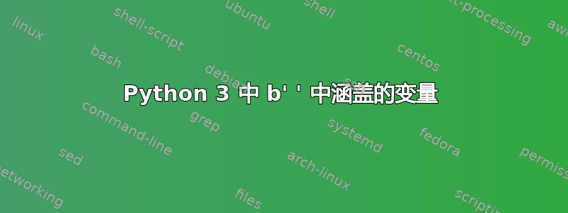 Python 3 中 b' ' 中涵盖的变量