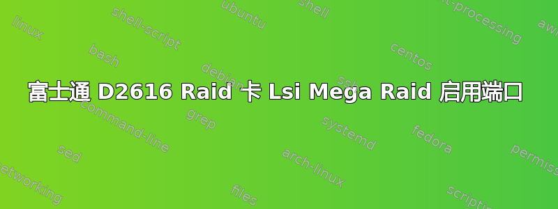 富士通 D2616 Raid 卡 Lsi Mega Raid 启用端口