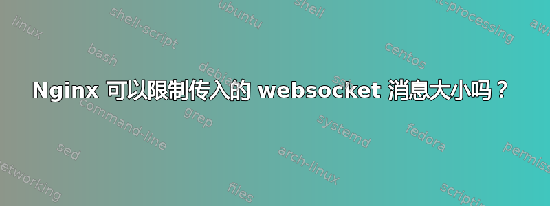 Nginx 可以限制传入的 websocket 消息大小吗？