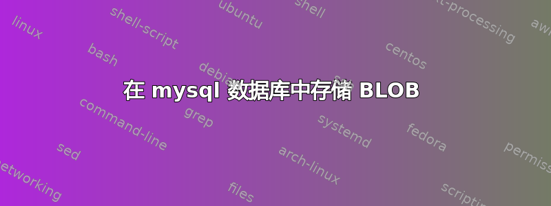 在 mysql 数据库中存储 BLOB