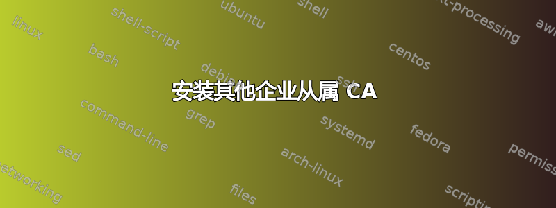 安装其他企业从属 CA