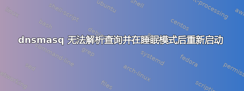 dnsmasq 无法解析查询并在睡眠模式后重新启动