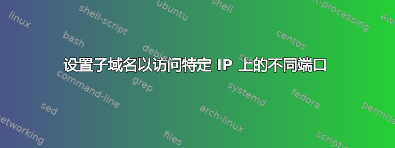 设置子域名以访问特定 IP 上的不同端口