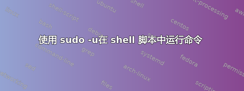 使用 sudo -u在 shell 脚本中运行命令