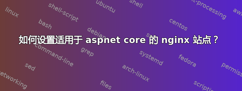 如何设置适用于 aspnet core 的 nginx 站点？