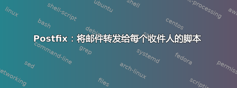 Postfix：将邮件转发给每个收件人的脚本