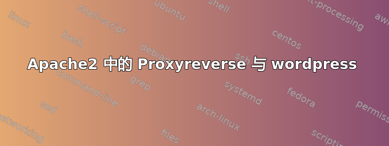 Apache2 中的 Proxyreverse 与 wordpress