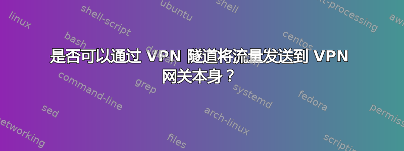 是否可以通过 VPN 隧道将流量发送到 VPN 网关本身？