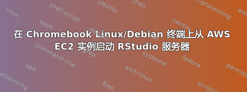 在 Chromebook Linux/Debian 终端上从 AWS EC2 实例启动 RStudio 服务器