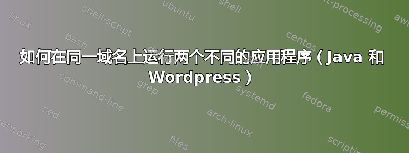 如何在同一域名上运行两个不同的应用程序（Java 和 Wordpress）