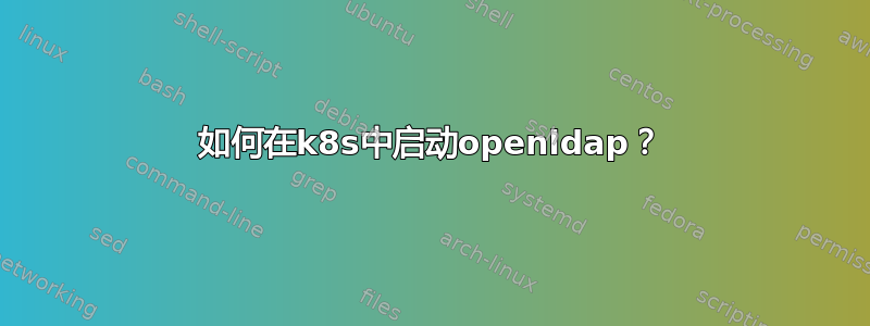 如何在k8s中启动openldap？