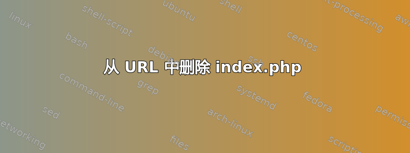 从 URL 中删除 index.php