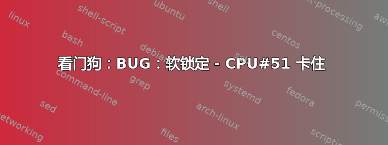 看门狗：BUG：软锁定 - CPU#51 卡住