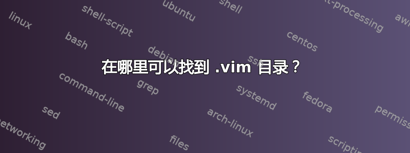 在哪里可以找到 .vim 目录？