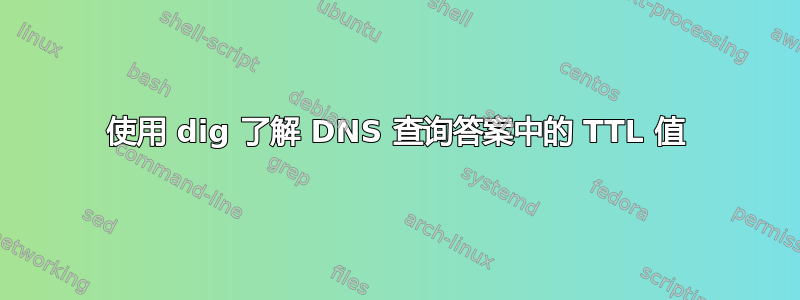 使用 dig 了解 DNS 查询答案中的 TTL 值