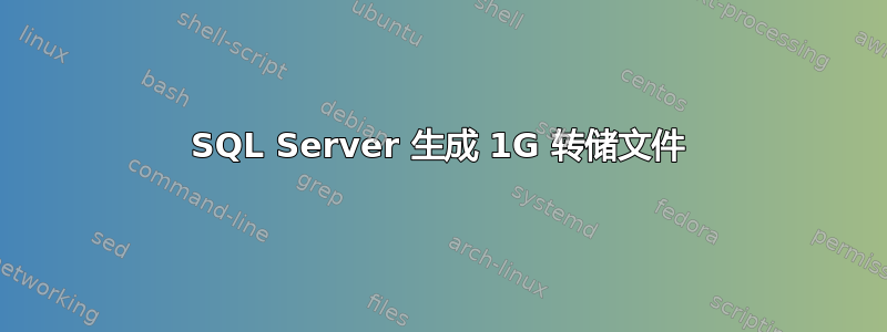 SQL Server 生成 1G 转储文件