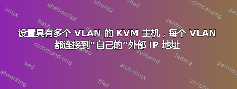 设置具有多个 VLAN 的 KVM 主机，每个 VLAN 都连接到“自己的”外部 IP 地址