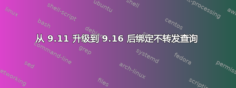 从 9.11 升级到 9.16 后绑定不转发查询