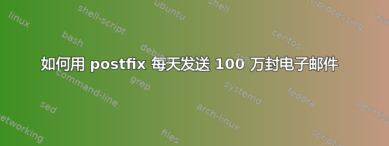 如何用 postfix 每天发送 100 万封电子邮件 