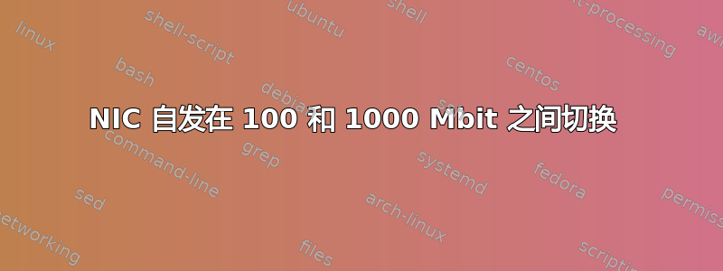 NIC 自发在 100 和 1000 Mbit 之间切换 