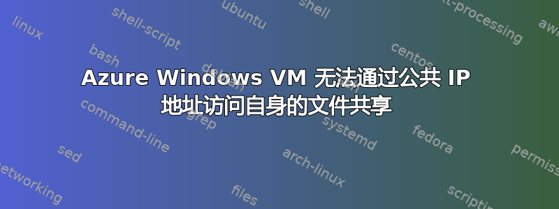 Azure Windows VM 无法通过公共 IP 地址访问自身的文件共享