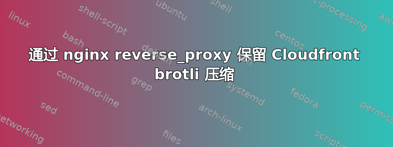 通过 nginx reverse_proxy 保留 Cloudfront brotli 压缩