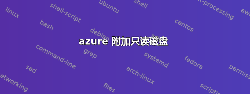 azure 附加只读磁盘