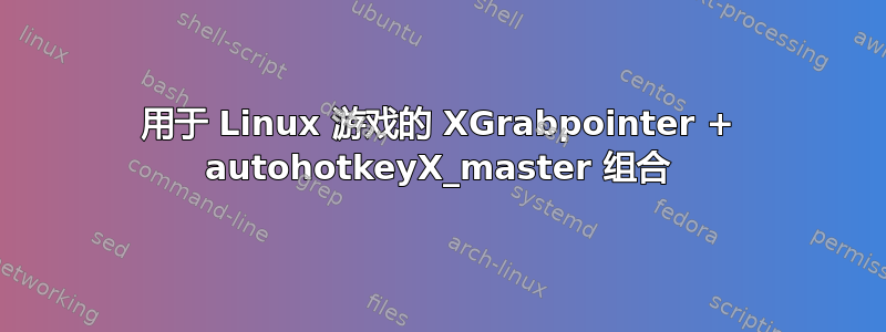 用于 Linux 游戏的 XGrabpointer + autohotkeyX_master 组合