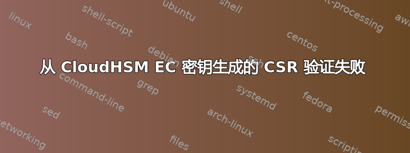 从 CloudHSM EC 密钥生成的 CSR 验证失败