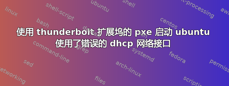 使用 thunderbolt 扩展坞的 pxe 启动 ubuntu 使用了错误的 dhcp 网络接口