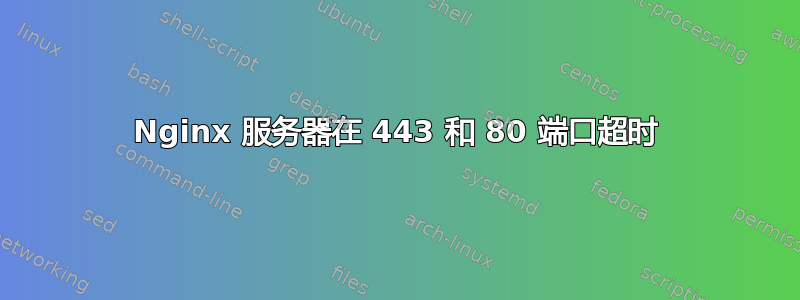 Nginx 服务器在 443 和 80 端口超时