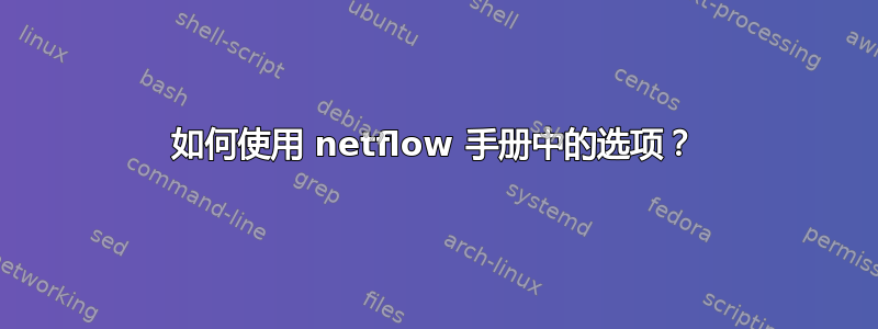 如何使用 netflow 手册中的选项？