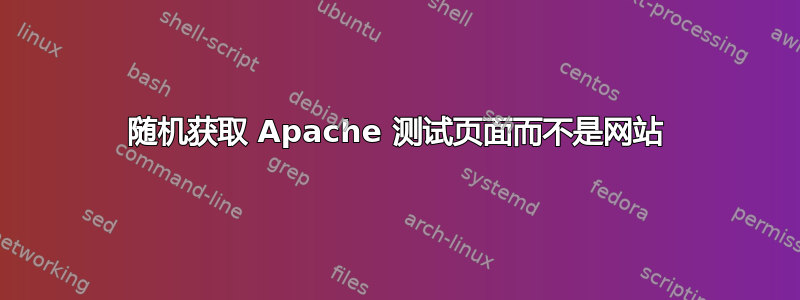 随机获取 Apache 测试页面而不是网站