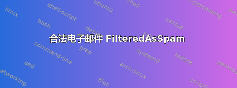 合法电子邮件 FilteredAsSpam