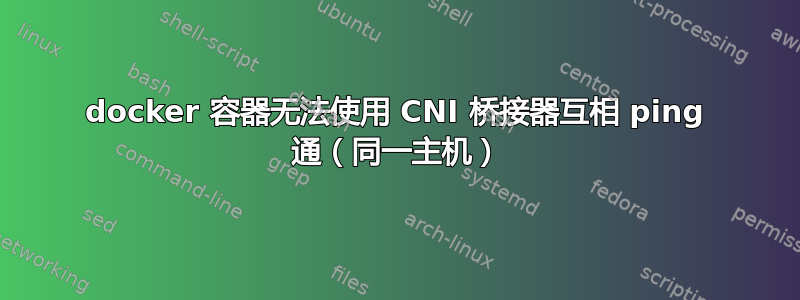 docker 容器无法使用 CNI 桥接器互相 ping 通（同一主机）