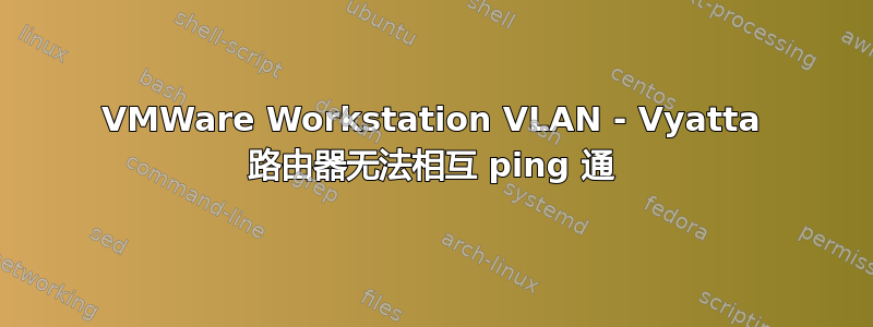 VMWare Workstation VLAN - Vyatta 路由器无法相互 ping 通