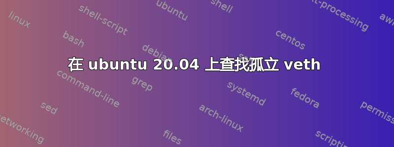 在 ubuntu 20.04 上查找孤立 veth