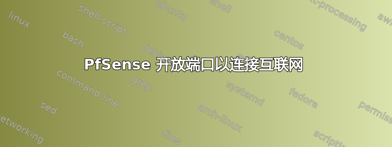 PfSense 开放端口以连接互联网