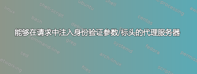 能够在请求中注入身份验证参数/标头的代理服务器