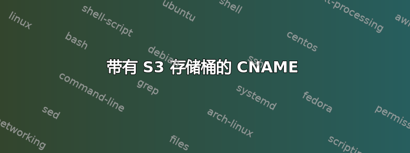 带有 S3 存储桶的 CNAME