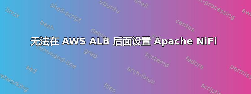 无法在 AWS ALB 后面设置 Apache NiFi