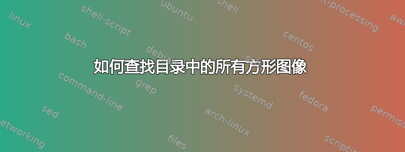 如何查找目录中的所有方形图像