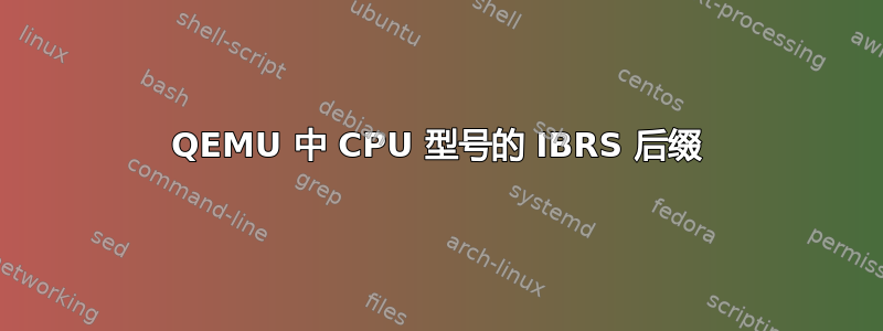 QEMU 中 CPU 型号的 IBRS 后缀