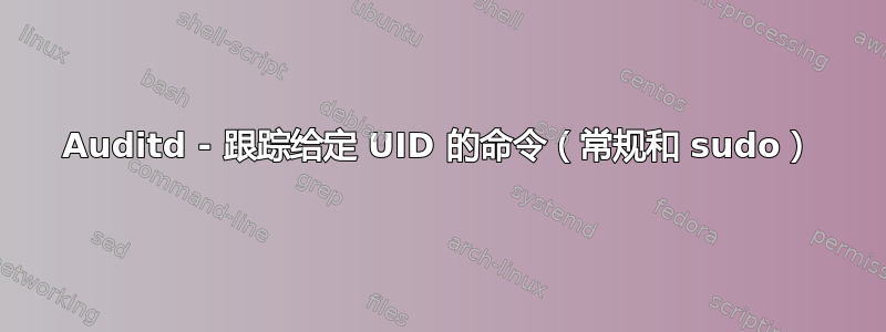 Auditd - 跟踪给定 UID 的命令（常规和 sudo）