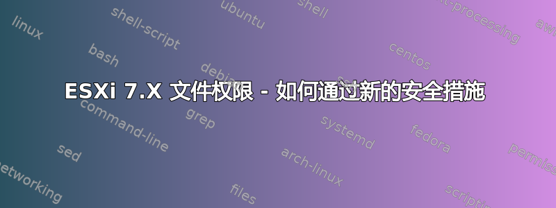 ESXi 7.X 文件权限 - 如何通过新的安全措施