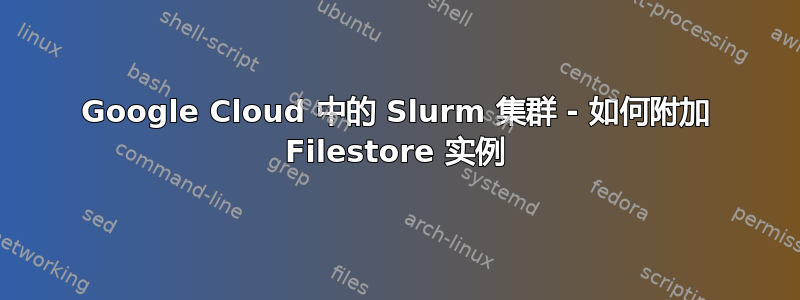 Google Cloud 中的 Slurm 集群 - 如何附加 Filestore 实例