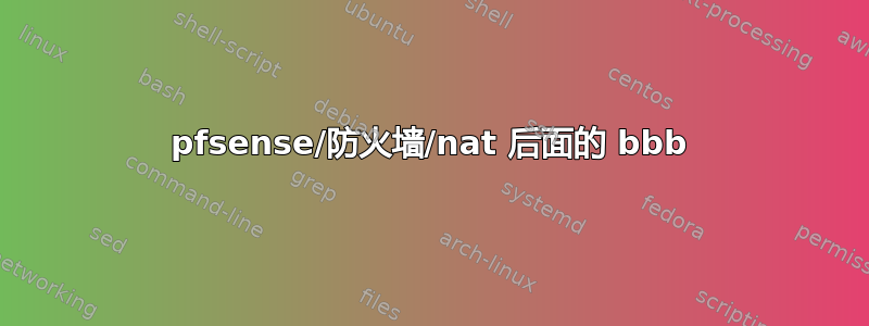 pfsense/防火墙/nat 后面的 bbb