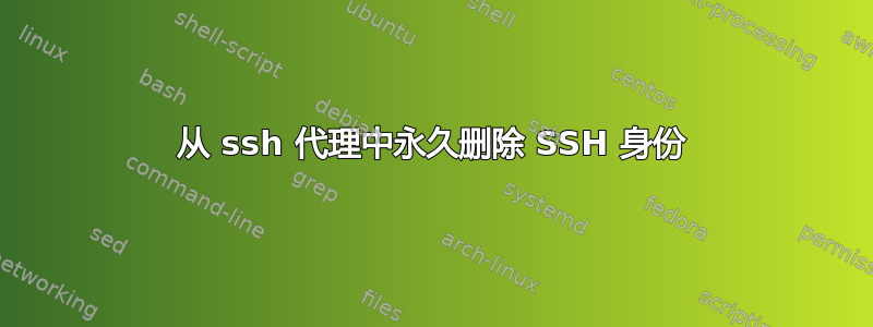 从 ssh 代理中永久删除 SSH 身份